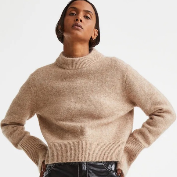 H&M Mohair-Blend Sweater Beige Size S - Picture 1 of 11